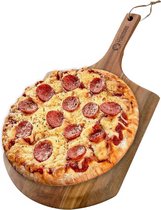 Pizzaschep - 30 cm - Lange steel voor extra bescherming tegen brandwonden - Lichtgewicht pizzaschep van acaciahout voor eenvoudig gebruik - Perfect als ovenaccessoire