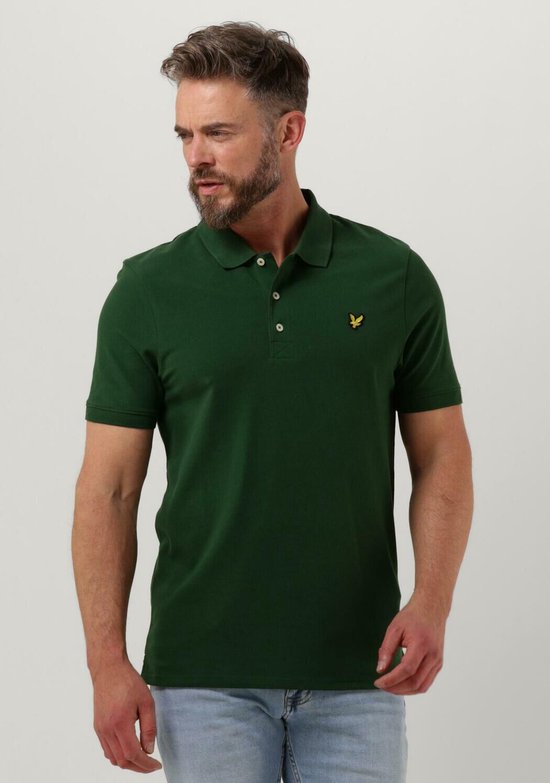 Lyle & Scott Plain Polo Shirt Polo's & T-shirts Heren - Polo shirt - Groen - Maat XS