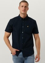Lyle & Scott Cotton Slub Short Sleeve Shirt Heren - Vrijetijds blouse - Donkerblauw - Maat XL