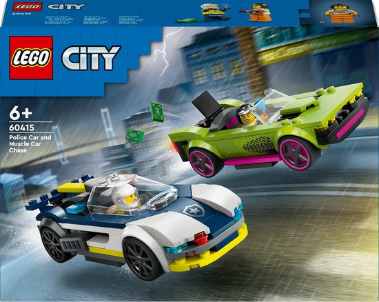 LEGO Politiewagen en snelle autoachtervolging - 60415
