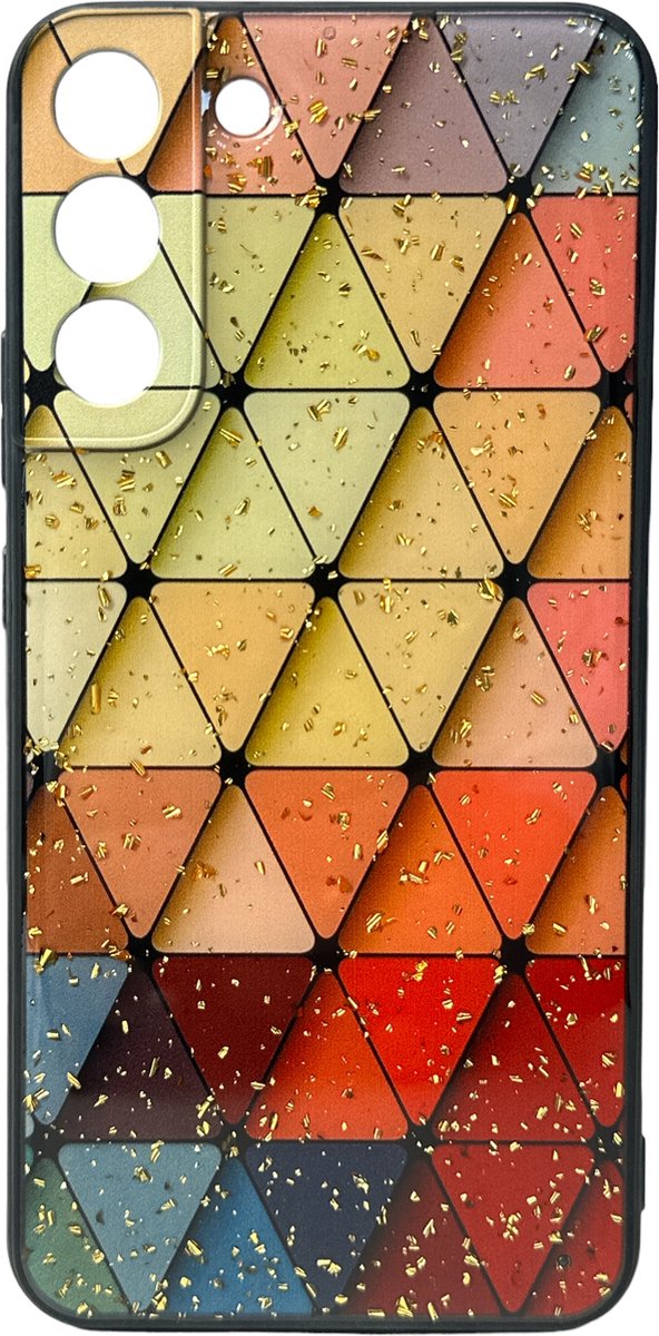 Silicone Hoesje Print - Backcover - Geschikt voor Samsung Galaxy S23 - Marmer Triangle