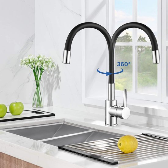 Kraan keuken zwart, keukenkraan met sproeier uittrekbare