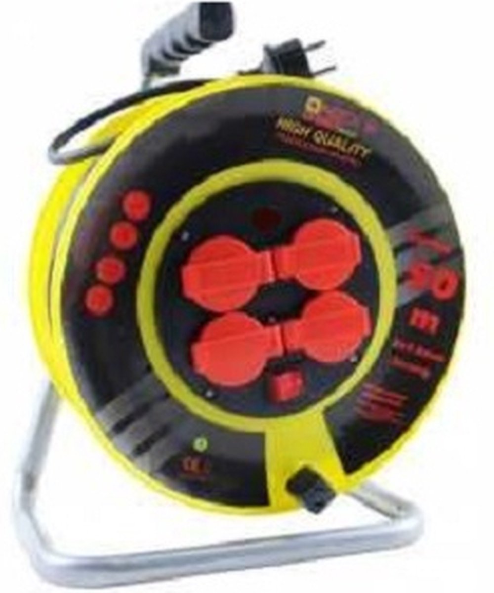 Onex Kabelhaspel - 4 Stopcontacten - 25 Meter - 3x2,5mm