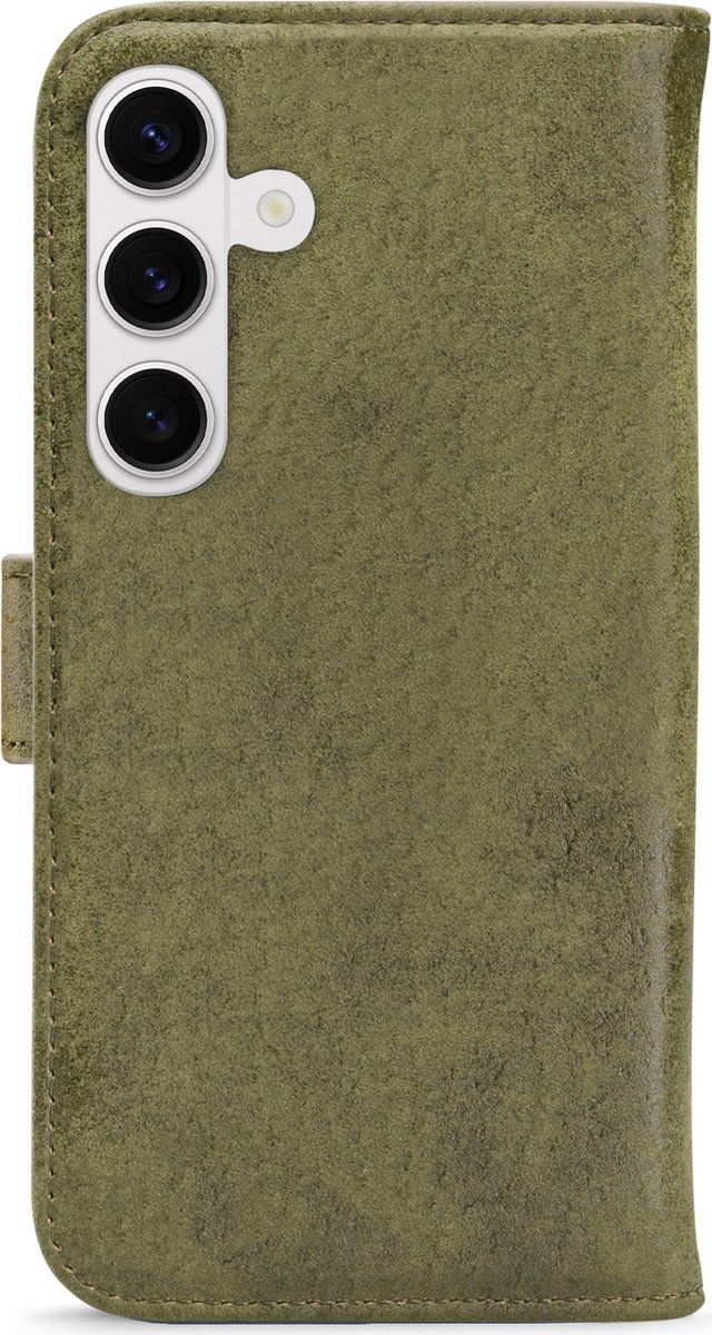 My Style Telefoonhoesje geschikt voor Samsung Galaxy S24 Hoesje | My Style Flex Wallet Bookcase Portemonnee | Pasjeshouder voor 3 Pasjes | Telefoonhoesje voor Pinpas / OV Kaart / Rijbewijs - Olive | Groen