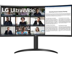 LG 34WR55QC-B - QHD Curved Ultrawide Monitor - 100hz - USB-C 65w - 34 inch