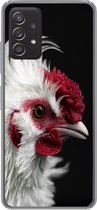 Geschikt voor Samsung Galaxy A53 5G hoesje - Kip - Vogel - Zwart - Siliconen Telefoonhoesje