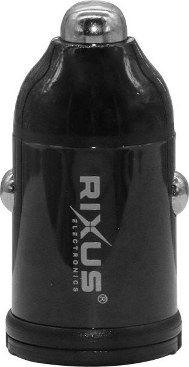 Rixus - Autolader USB A & USB C - Auto oplader USB - USB C autolader 2 poorten - Auto lader - Sigarettenaansteker USB oplader auto - Snellader - Zwart