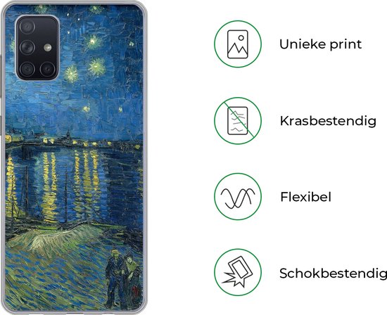 Coque Samsung Galaxy A51 - La nuit étoilée - Vincent van Gogh - Siliconen