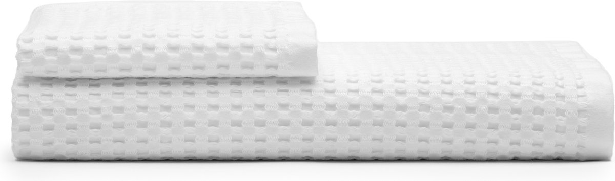 Kave Home - Zinnia handdoek van 100% katoen in wit 70 x 140 cm
