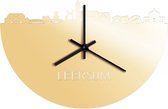 Skyline Klok Leersum Goud Metallic - Ø 40 cm - Stil uurwerk - Wanddecoratie - Meer steden beschikbaar - Woonkamer idee - Woondecoratie - City Art - Steden kunst - Cadeau voor hem - Cadeau voor haar - Jubileum - Trouwerij - Housewarming -