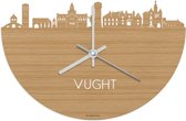 Skyline Klok Vught Bamboe hout - Ø 40 cm - Stil uurwerk - Wanddecoratie - Meer steden beschikbaar - Woonkamer idee - Woondecoratie - City Art - Steden kunst - Cadeau voor hem - Cadeau voor haar - Jubileum - Trouwerij - Housewarming - WoodWideCities
