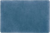 Spirella badkamer vloer kleedje/badmat tapijt - Supersoft - hoogpolig luxe uitvoering - blauw - 60 x 90 cm - Microfiber - Anti slip - Sneldrogend