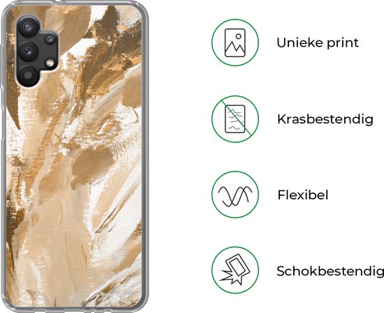 Coque Samsung Galaxy A32 5G - Peinture - Or - Beige - Siliconen