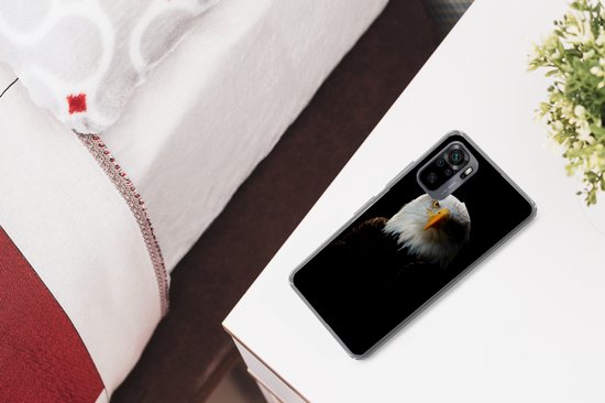 Coque Xiaomi Redmi Note 10 - Aigle - Vogel - Zwart - Coque de téléphone en Siliconen