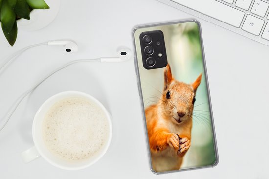 Coque Samsung Galaxy A33 5G - Écureuil - Drôle - Noix - Enfants - Garçons - Filles - Enfant - Coque de téléphone en Siliconen