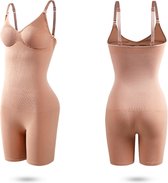 Full body shaper - beige / oudroze - shaping wear - shapers - bodysuit - slanker - strakker - shape wear - butt lifter - lifting - spandex - nylon