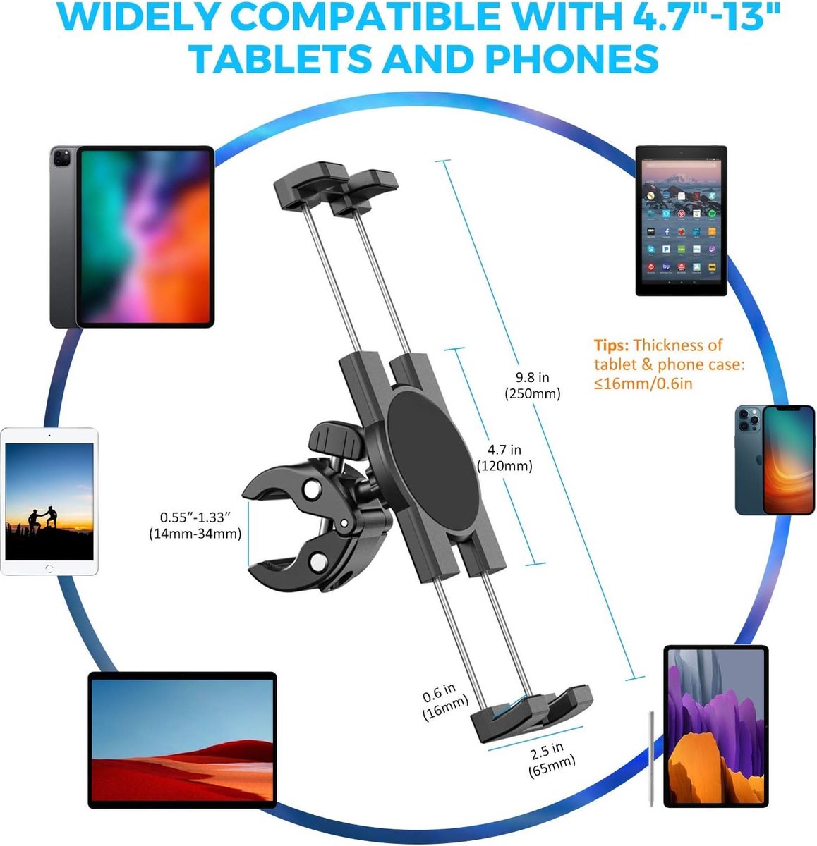 Universele Moëz Tablet houder auto - Telefoonhouder auto - 2 in 1 - Verstelbaar - iPad