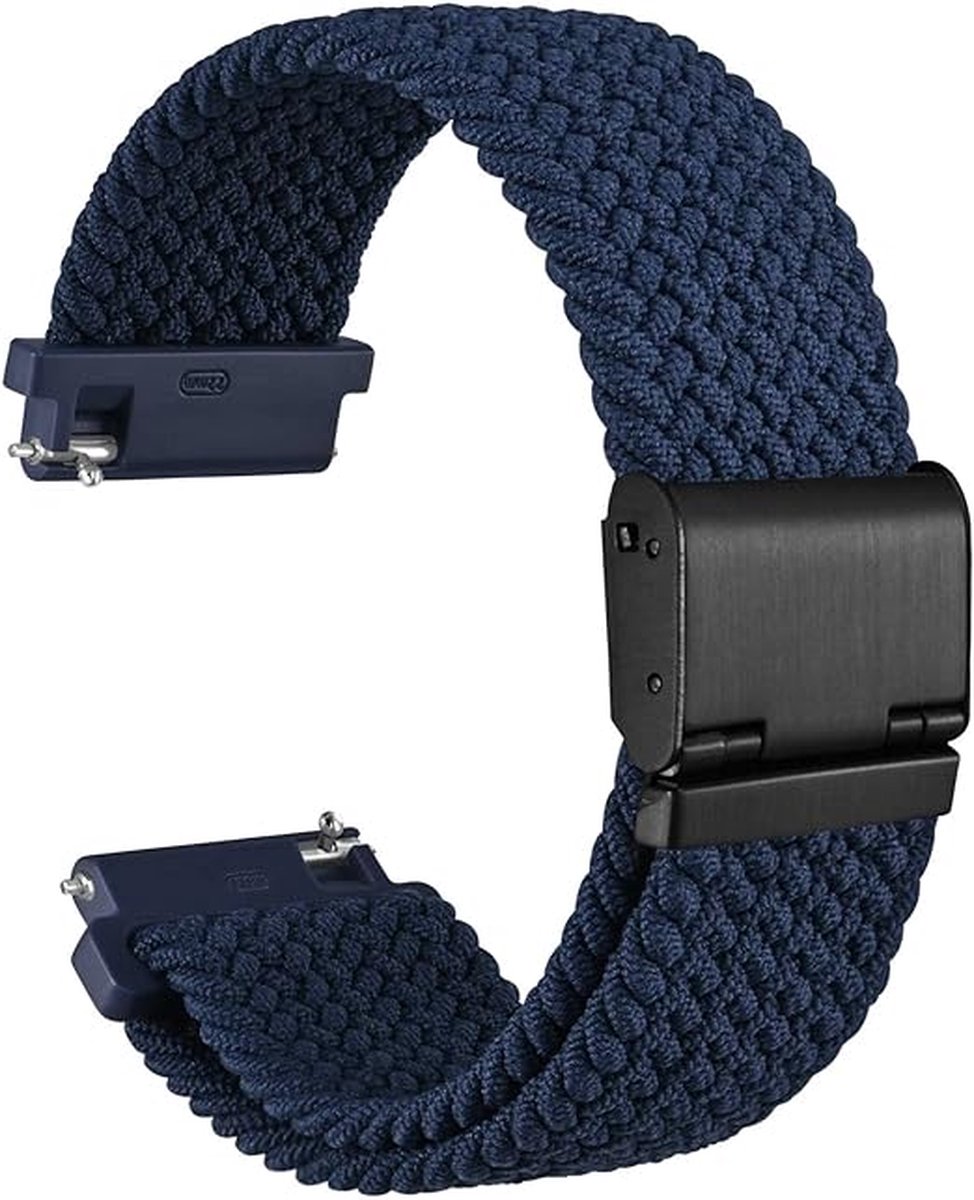 SHOP YOLO-Horlogeband met Verstelbare Gesp-Gevlochten Sporthorloge Banden voor Heren en Dames-Bandbreedte- 22mm-BLAUW