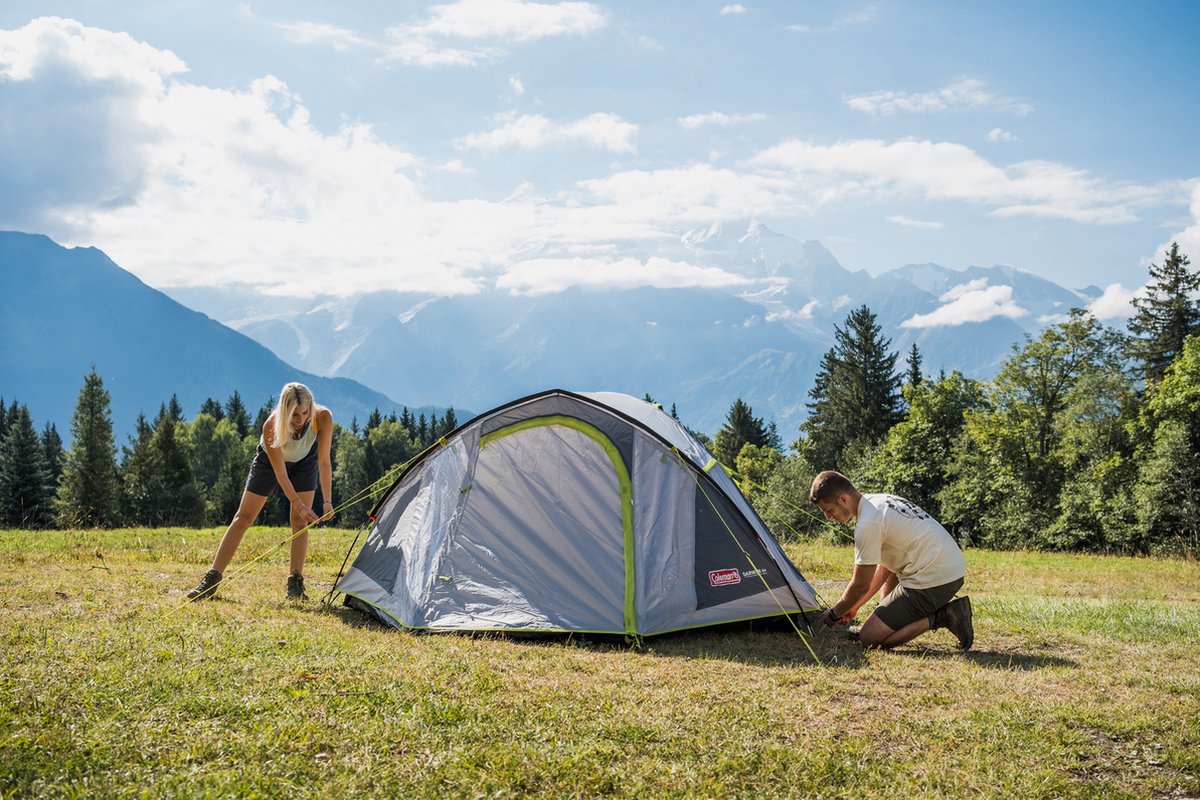 Coleman Darwin 4 Plus Koepeltent - tent 4 persoons - 3000 mm waterkolom - snel opzetten - Grijs – foto 6