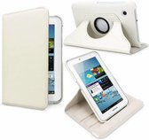 Draaibaar Hoesje - Rotation Tabletcase - Multi stand Case Geschikt voor: Samsung Galaxy Tab 2 7.0 P3100 P3113 - 7 inch - Wit