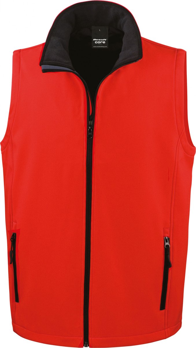 Result Printable Soft Shell Bodywarmer RT232 - Red/Black - M