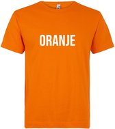 Oranje T-shirt met witte tekst Oranje - nederland - koningsdag - wk - ek - holland - dutch - unisex