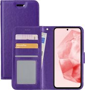 Hoes Geschikt voor Samsung A35 Hoesje Book Case Hoes Flip Cover Wallet Bookcase - Paars