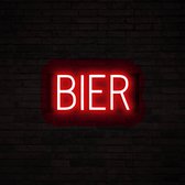 BIER - Lichtreclame Neon LED bord verlicht | SpellBrite | 34,61 x 16 cm | 6 Dimstanden & 8 Lichtanimaties | Reclamebord neon verlichting