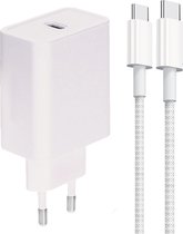 Adaptateur USB C + Câble USB C - Chargeur rapide 30 W - Chargeur USBC vers USB-C - Chargeur rapide iPhone - Chargeur rapide Samsung - Câbles USB-C - Convient pour iPhone 15, iPad Air, Pro, A54, S23, S22, S21