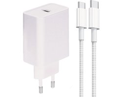 30W GaN USB C Adapter met USB C naar USB C Kabel - 1 Meter - Snellader 30 Watt
