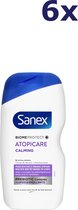 6x Sanex Douchegel - 400ml - biomeprotect atopicare calming
