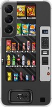 Casimoda® hoesje - Geschikt voor Samsung Galaxy S22 - Snoepautomaat - Shockproof case - Extra sterk - TPU/polycarbonaat - Zwart, Transparant