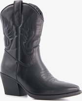 Blue Box lage dames cowboy western boots zwart - Maat 37