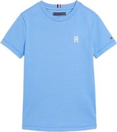 Tommy Hilfiger PIQUE MONOGRAM TEE S/S Jongens T-shirt - Blue - Maat 10