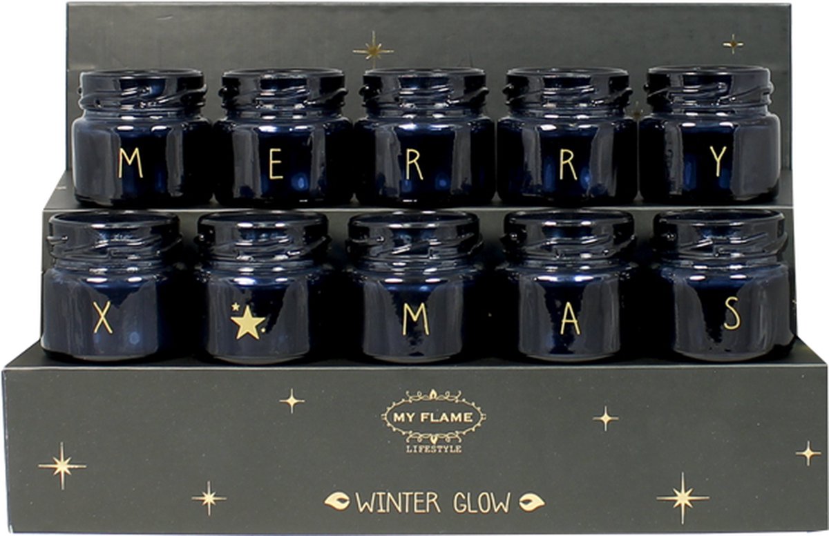 My Flame Sojakaarsen - Merry X-Mas - Zwart in luxe giftbox - Geur: Winter Glow