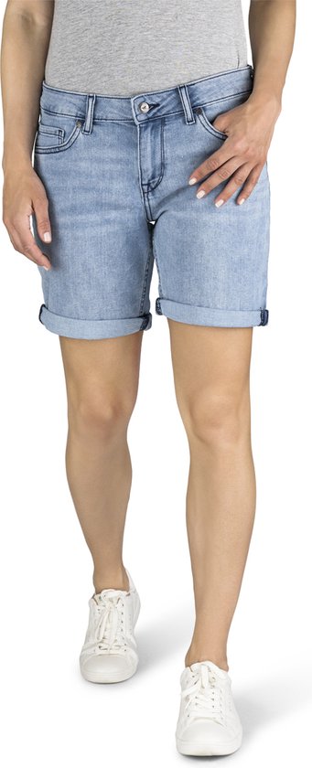 Mustang Dames Short Broeken Bermuda regular/straight Fit Blauw Volwassenen Korte Jeans Broek