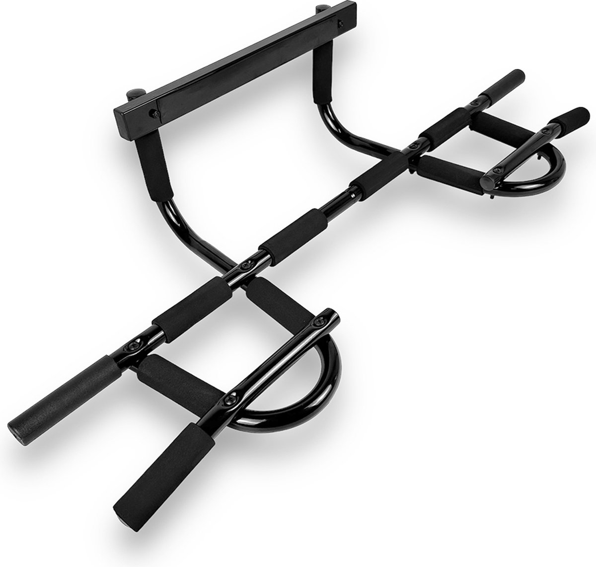 KRAKEN Pull Up Bar voor Deuropening - Geen Boren Nodig - Hanging Grip Optrekstang tot 120 kg - Staal met Rubber en Foam Grip - Pull Up, Chin Up en Bovenlichaamstraining - Compact - Home Gym Pullup Bar Doorway voor Thuisfitness en Krachttraining