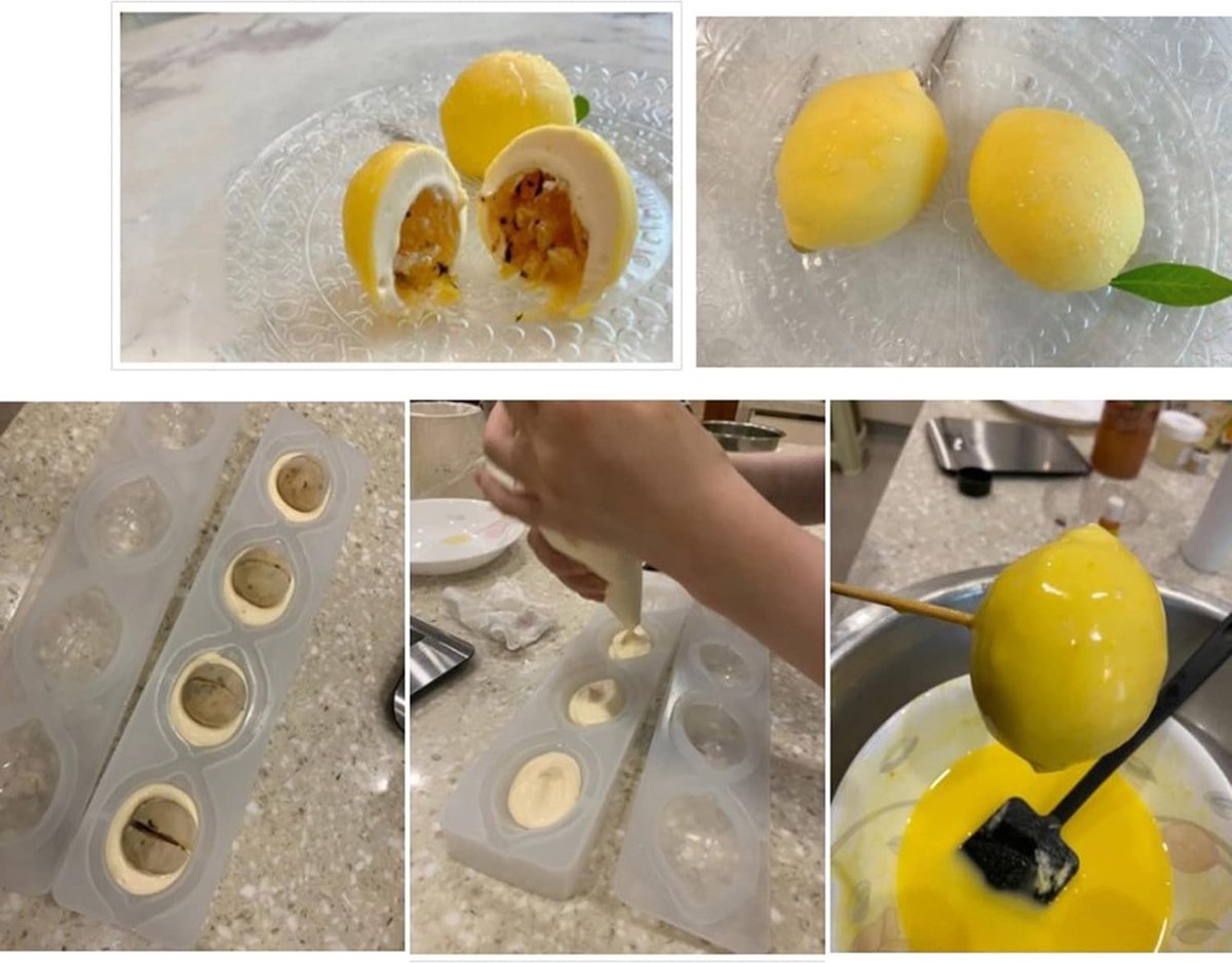 Moules En Silicone Pour Fondant Au Citron - Motif Fruits D'été, Pour Chocolat, Décoration De Gâteaux, Réutilisable