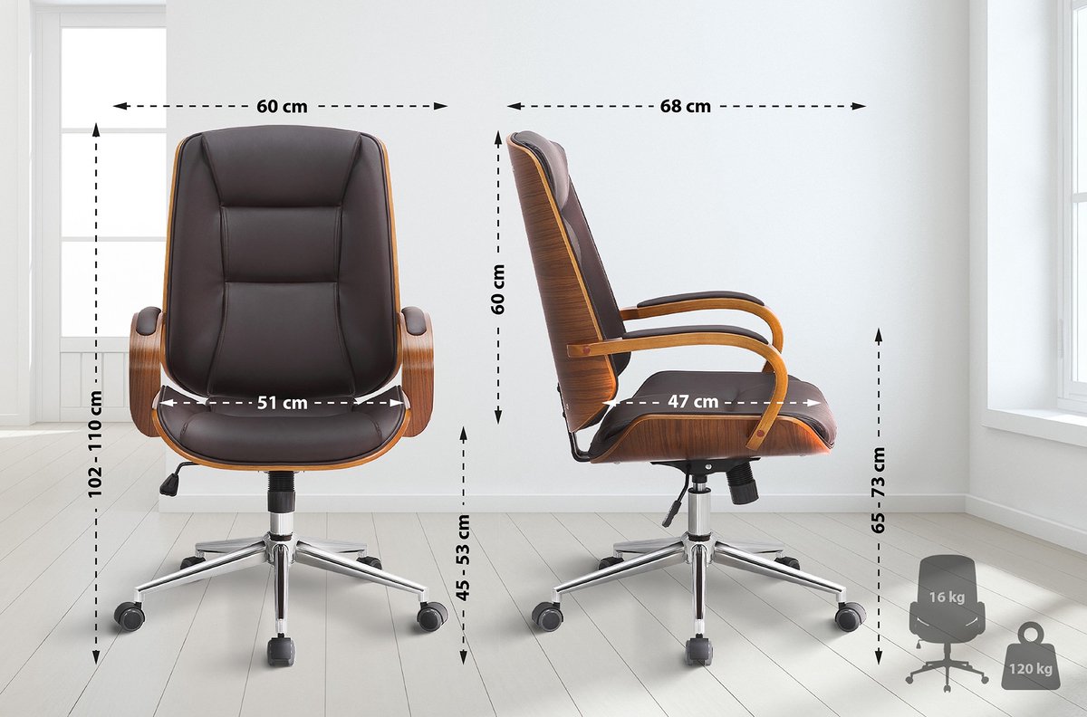 CLP Yankton Bureaustoel - Ergonomisch - Met armleuningen - afbeelding 2