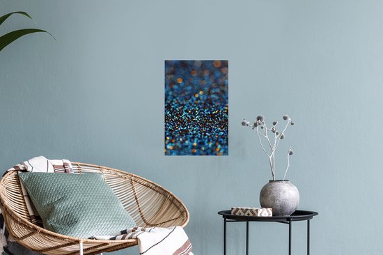 Sticker Muursticker Texture ou fond Glitter colorées sur fond délavé - 20x30 cm - Film adhésif autocollant - Sticker mural repositionnable