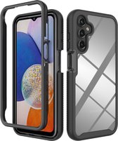 iMoshion Hoesje Geschikt voor Samsung Galaxy A15 (5G) / A15 (4G) Hoesje - iMoshion 360° Full Protective Case - Zwart / Transparant
