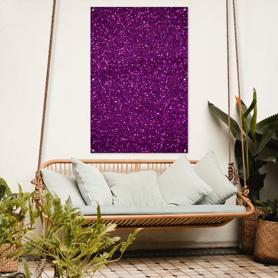 Affiche de jardin - Toile de jardin - Posters de jardin extérieur - Violet - Rose - Motifs - Abstrait - 80x120 cm - Jardin