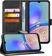 Étui adapté pour Samsung Galaxy A05s - Wallet Book Case Zwart