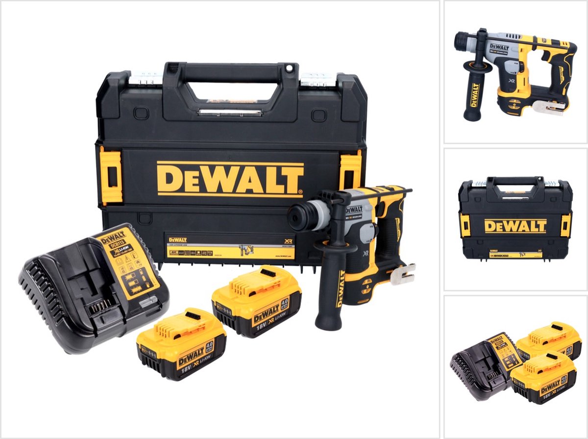 DeWalt DCH 172 M2 accuklopboormachine 18 V 16 mm 1,4 Joule SDS plus Brushless + 2x accu 4.0 Ah + lader + TSTAK