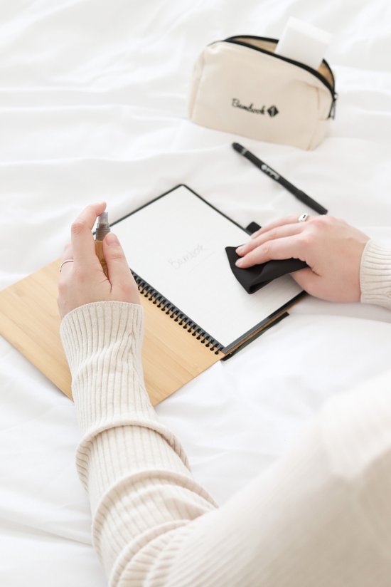 Bambook Classic Cahier Effaçable - Hardcover - A5 - Vierge & Ligné - Avec 1 feutre gratuit