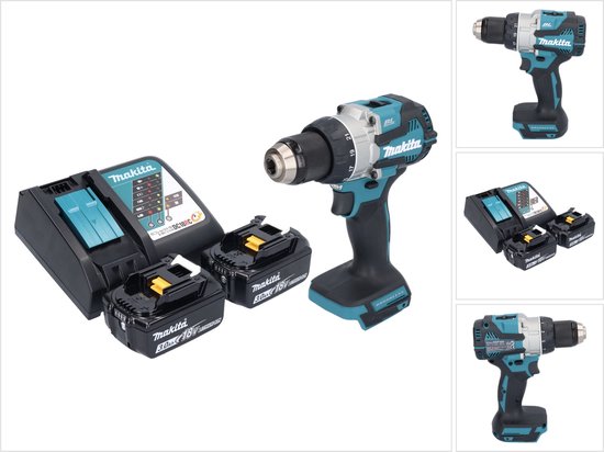 Makita DDF 489 RF accuboormachine 18 V 73 Nm borstelloos + 2x accu 3.0 Ah + lader