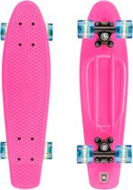 Xootz Penny Board Mini Cruiser Skateboard - Roze - LED Wieltjes - 22 inch Penny Board