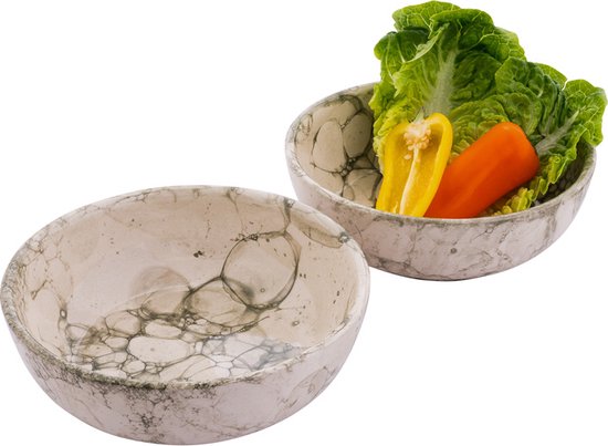 Bowls and Dishes Plat en Poterie Espuma | bol | Plat à tapas | Klein bol | Services de table Bol | Accessoire pour la maison 15 centimètres Ø - Vert - lot de 2 pcs - Astuce cadeau !