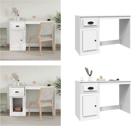 VidaXL Bureau 80x40x75 cm bewerkt hout gerookt eikenkleurig VidaXL Bureau 80x40x75 cm bewerkt hout gerookt eikenkleurig