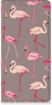 Stand Case Geschikt voor Samsung Galaxy A15 Hoesje met naam Flamingo